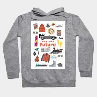 Back to the future paper cut objects Hoodie
